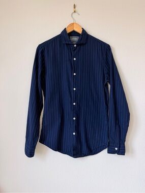 Bonobos Navy & White Pinstripe Dress Shirt